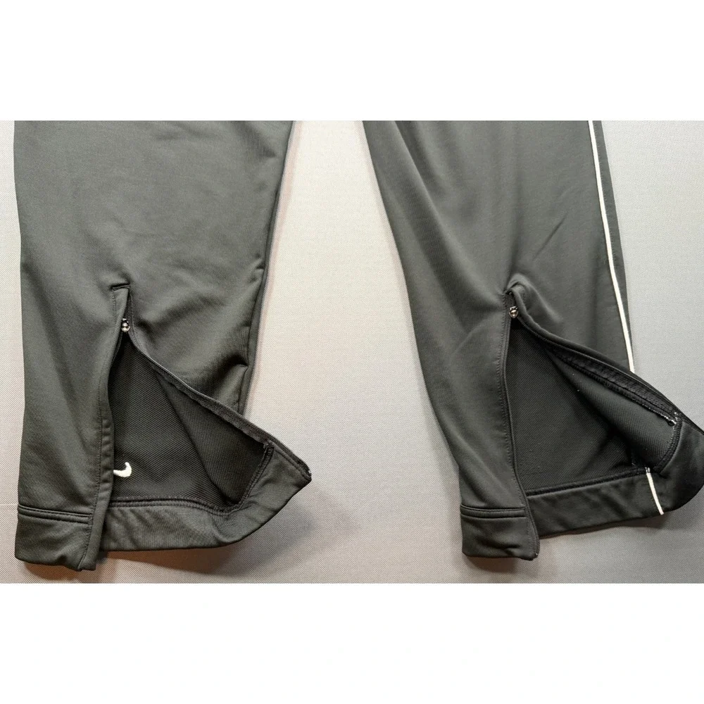 Vintage Nike Team Dri-FIT Track Pants Black Ankle Zip Y2K | Boy's Youth L 12-14
